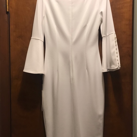 White Calvin Klein knee-length dress. - Picture 5 of 7